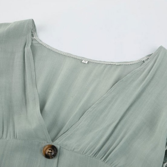 1SM LEFT! gray green cover up dress - Picture 4 of 7